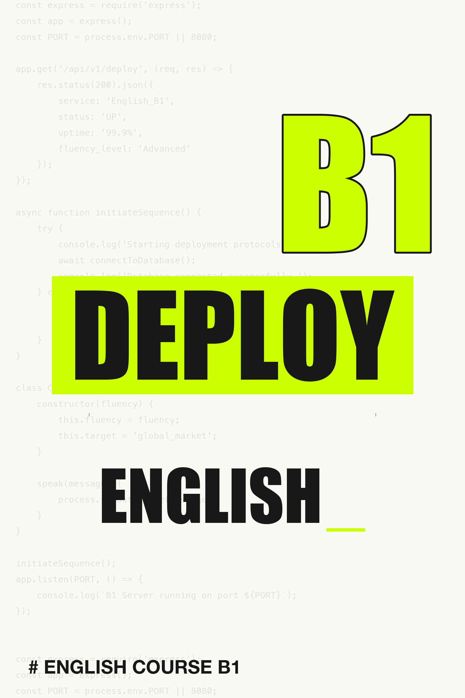 B1 DEPLOY ENGLISH. Специализация для IT